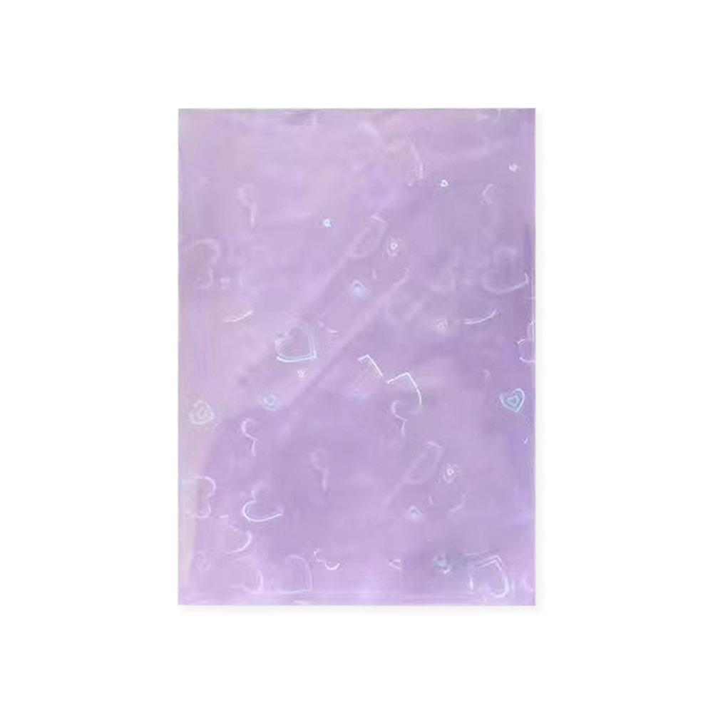 50Pcs Card Sleeves Laser Heart Shaped Card Films Trendy Kpop Photocard Holder  Kpop Idol Cards