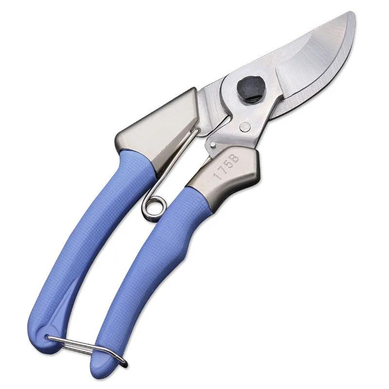 High Carbon Steel Strong Tree Branch Cutter PP Texture Antiskid Handle Garden Pruning Shears Plant Scissors With Safety Latch