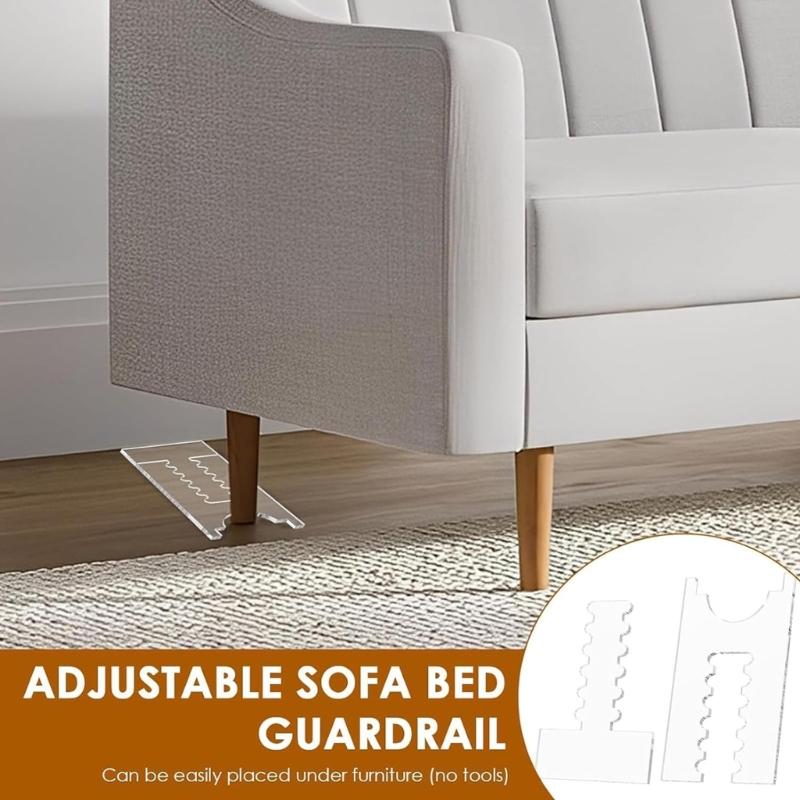 2 Stück verstellbarer klarer Acryl-Wandabstandshalter für Couch, Schlafsofa, Schrank, verhindert Hitzestau, Möbelschutzwand