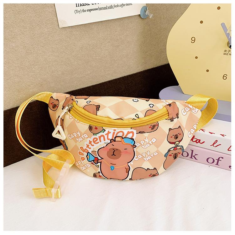 Capybara Crossbody Printed Bags Children Cartoon Outdoor Leisure Waist Pack