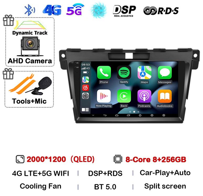 Android 14 Carplay For MAZDA CX-7 CX7 CX 7 2007 2008 2009 2010 2011 2012 2013 2014 Car Radio GPS Multimedia Video Player Stereo