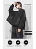 Early Spring Women's Dark Elastic Cotton A-Line Ruffle Jacket