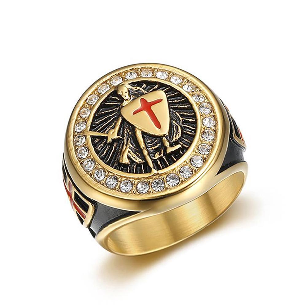 Vintage 316L Stainless Steel Saint St. Benedict Exorcism Rings for Men Boys Fashion Catholic Amulet Jewelry Gifts Dropshipping