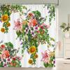 Colorful Flowers, Birds, Plants Shower Curtains Waterproof Bathroom  Curtains 3d Printing Polyester Cloth 180X200CM Bath Screen