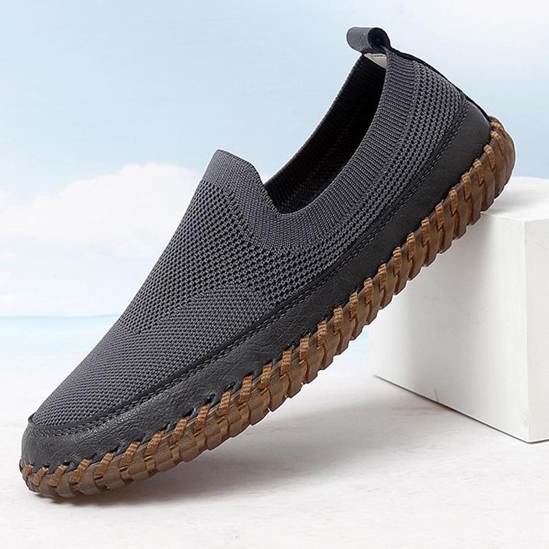 Beliebte Herrenschuhe Sommer und Herbst neue atmungsaktive Mesh-Schuhe Herren hohl gewebte weiche Sohle Fahrschuhe Herrenschuhe Freizeitschuhe