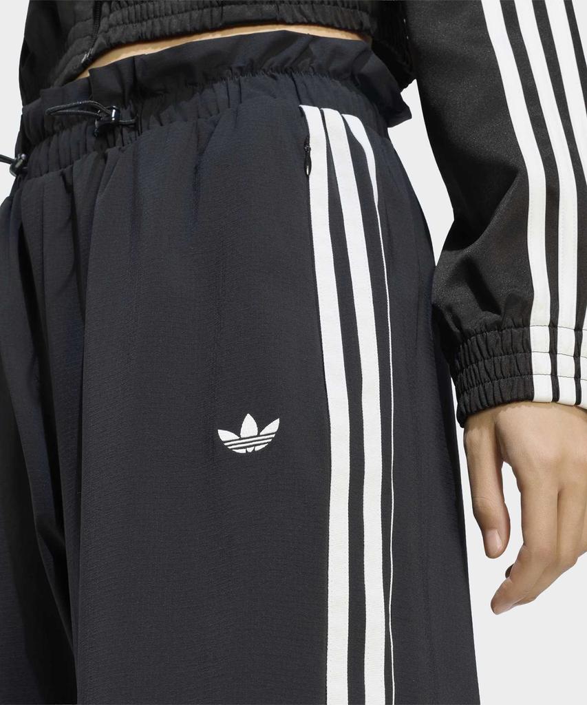 ADIDAS Nylon Paper Bag Fleece Track Pants - Black / Lg4283