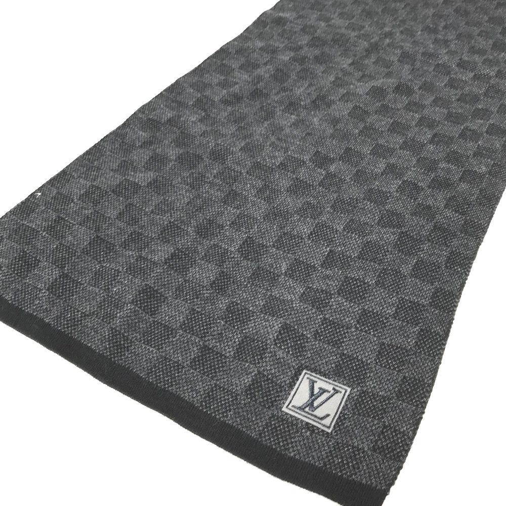Louis Vuitton M70028 Damier Graphite Echarpes petit Damier  Scarf Black/gray