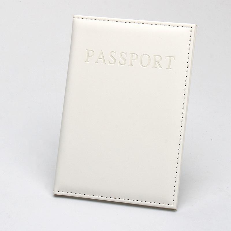Custom Logo PU Leather Passport Holder Clip - English Leather Travel Cover