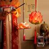 Lanternas de Flores Yuanxiao: Lótus Orante, Luminoso e Lanternas de Mão de Jardim de Infância