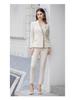 Front Desk Workwear Women's 2024 Elegant Spliced Light Color Suit Jacket for Managers