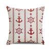 Watercolor sailing-themed sailboat Digital printing short plush pillow covers for car sofa office cushion cover home goods