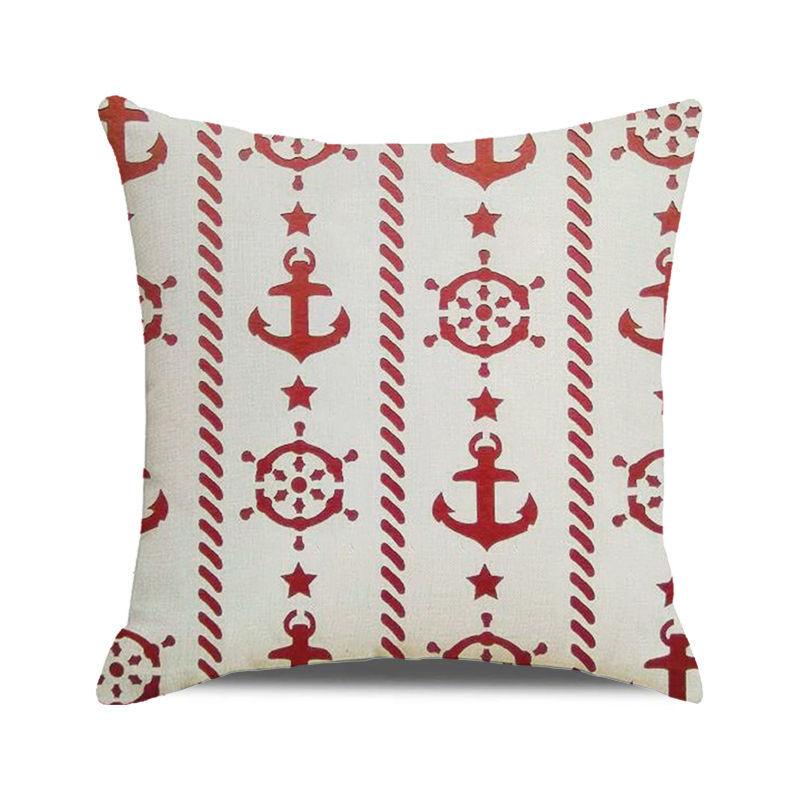 Watercolor sailing-themed sailboat Digital printing short plush pillow covers for car sofa office cushion cover home goods