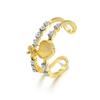 Kpop Retro Gothic Silver Color Heart Metal Ring For Women Girls Vintage Y2k Crystal Open Rings Punk Geometry Rings Party Jewelry