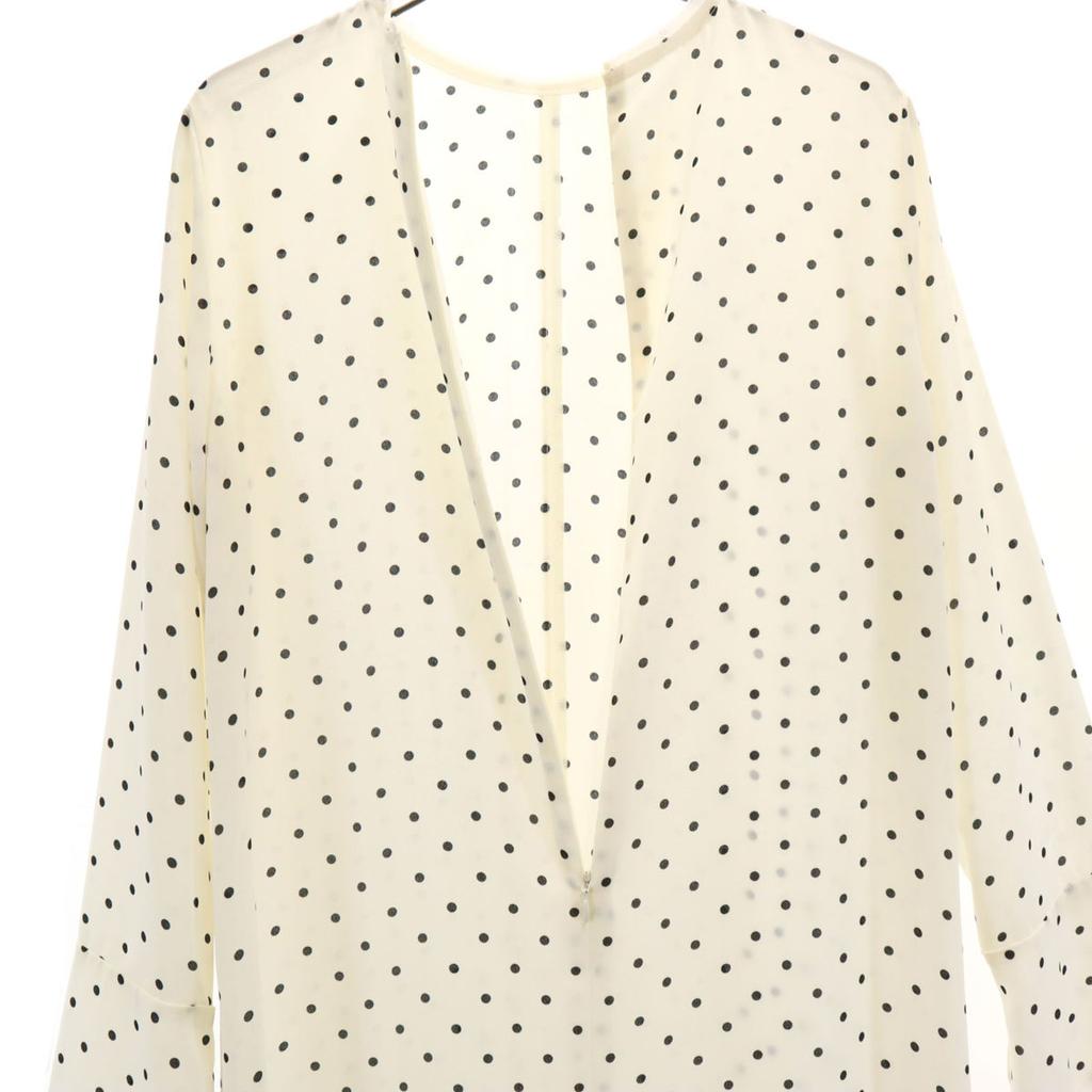 Unused Mila Owen Dot Pattern Long Sleeve See Through One Piece Polka Dot Women Used