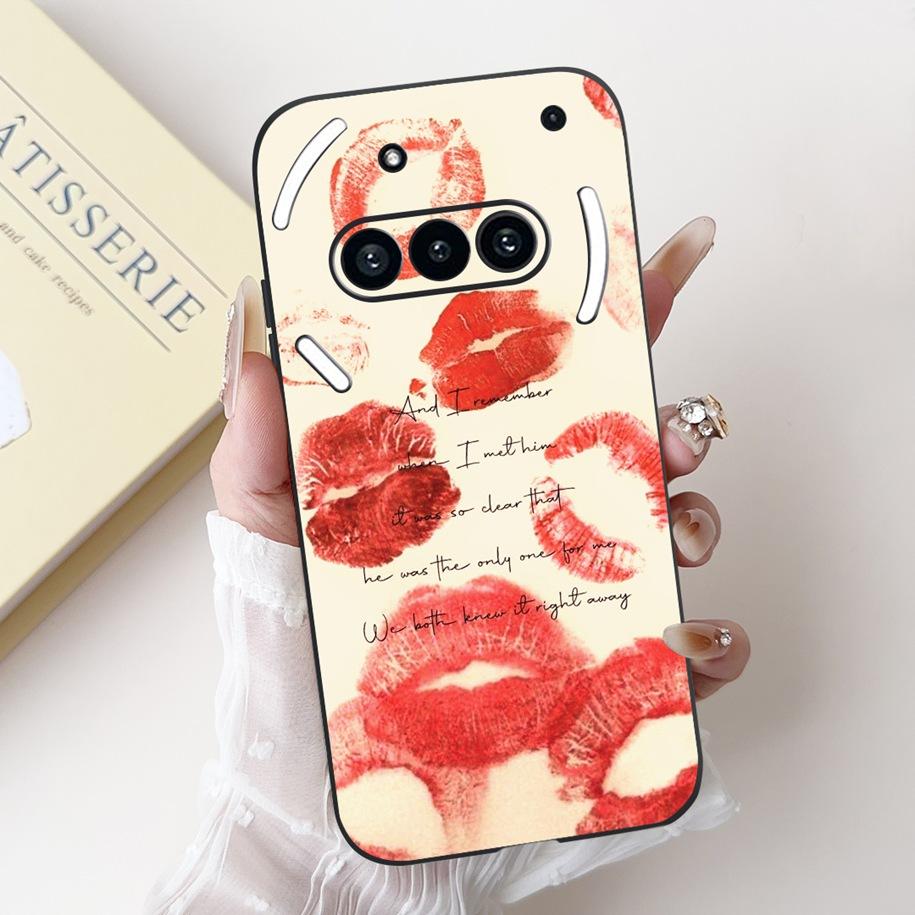 For Nothing Phone 3A Case A059 Cover Fashion Flower Soft Silicone Black Shockproof Cover On Nothing Phone3A 3 A 3APro A059P Capa