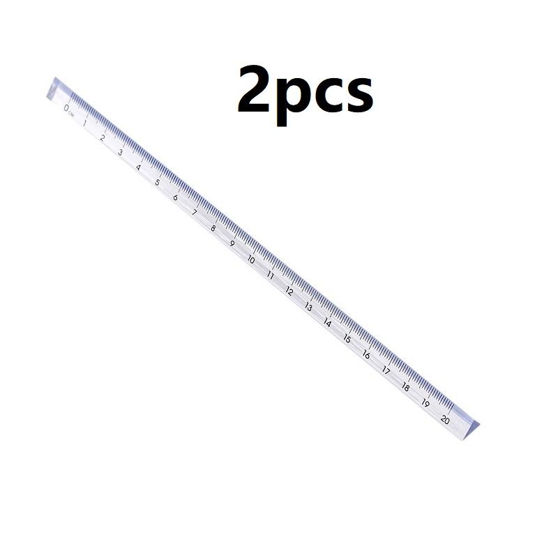 2/4PCS Transparent Triangle Ruler School and Office Supplies Stationery