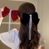 Korean Velvet Bow Hair Pins Fabric Rhinestone Pearl Hair Clips for Women Luxulry Jewelry Spring Clip Girls Hair Accessories