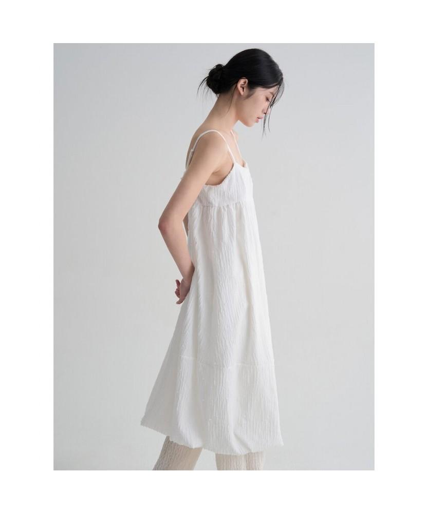 8SECONDS Jacquard Long Dress White