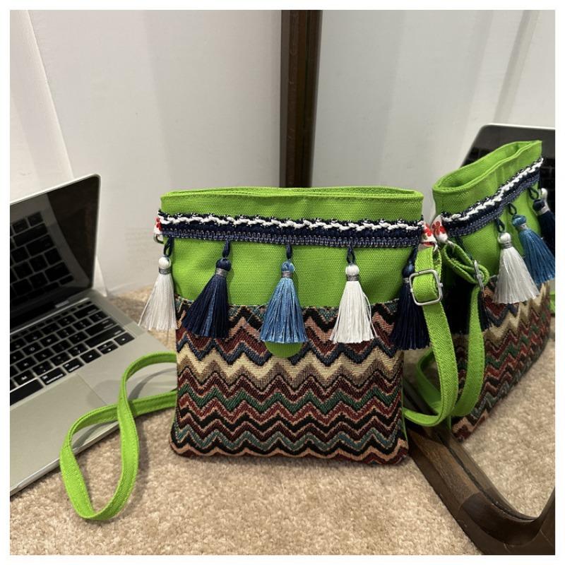 Dámská kabelka přes rameno v etnickém stylu, módní dámská crossbody kabelka