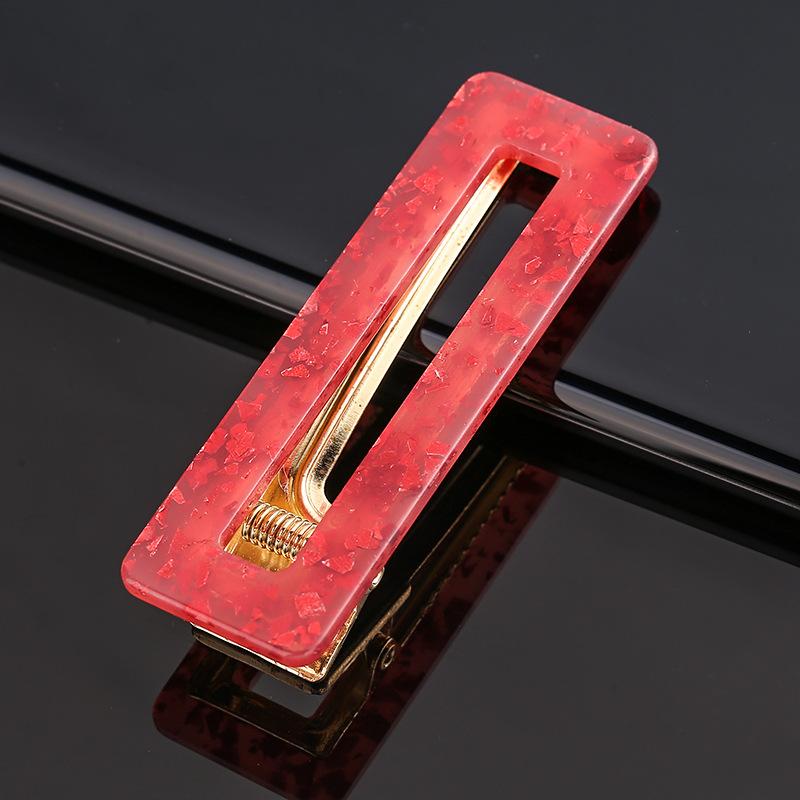 Fashion Korea Hair Clips for Girls Leopard Marble Textured Geometric Hollow Acrylic Hair Clip Hairclip Hair Clips Women Headwear