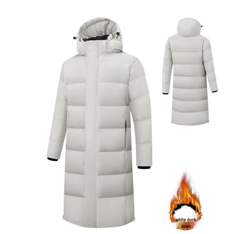 Unisex Long Over-the-Knee Sports Down Coat for Winter Training Children S