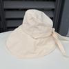 New Dongdaemun ins spring and summer sunshade quick-drying hat strap bow bucket hat casual sunscreen basin hat