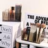 1pc Desktop Acrylic Transparent Makeup Brush Storage Box Organizer Portable Lipstick Makeup Brush Makeup Pen Holder Storage Box