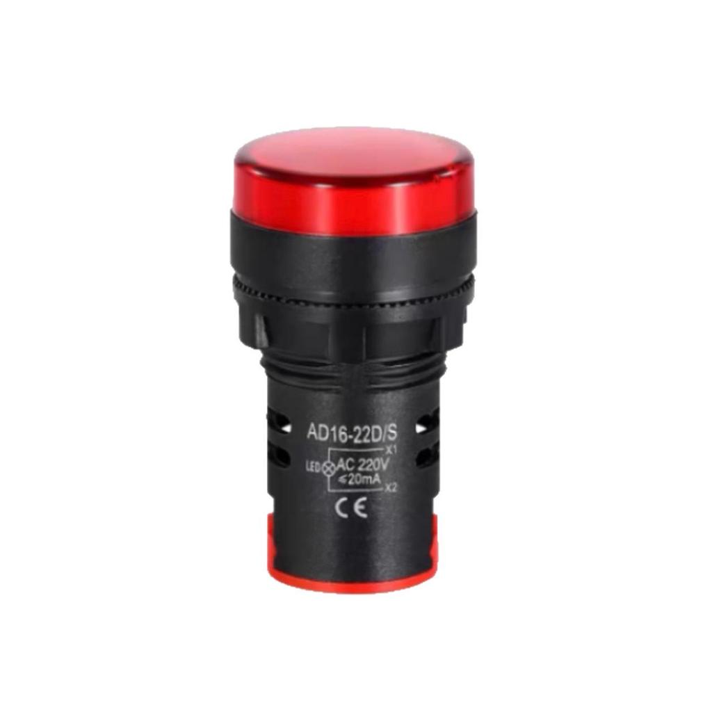 AD16-22DS LED Indicator Light for Distribution Box, Signal Light in Red, Green, Yellow, Blue, White (12/24V, 220/380V)