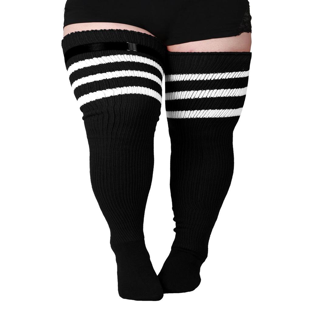 Plus Size Women's Compression Knee-High Socks - Extra Thick Over-the-Knee for Autumn/Winter