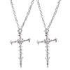 Edgy Crucifix Pendant Necklace Modern Street Wear Neck Jewelry Alloy Collarbone Neck Chain For Everyday Wear