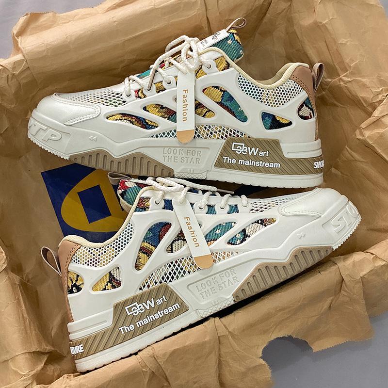 

Мужские роскошные кроссовки для бега Дышащие кеды для скейтборда Массивные удобные повседневные кроссовки Летние теннисные туфли Мужская обувь 44