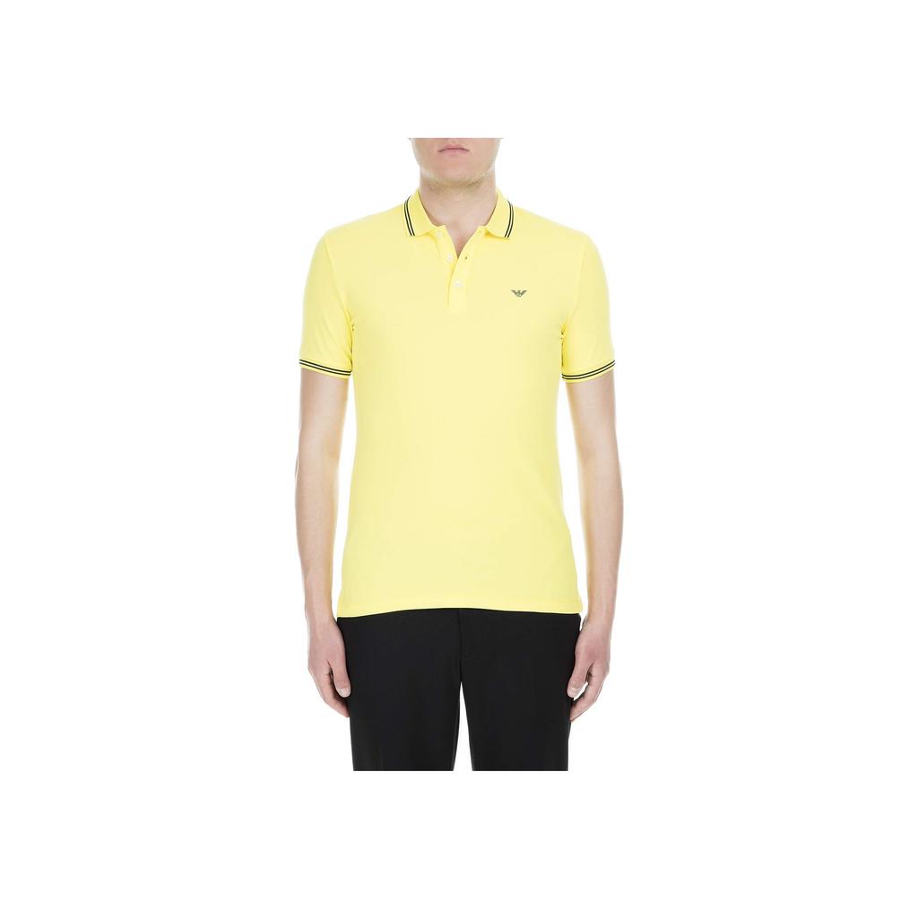 Emporio Armani Striped Trim Pullover Short Sleeve Polo Shirt Men tops 8N1F30-1JPTZ-0254