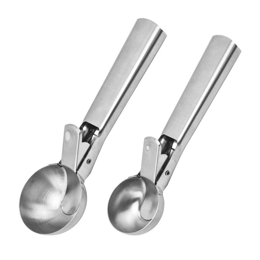 Stainless Steel Dual-purpose Ice Cream Scoop Ice Cream Scooper Multifunctional Fruit Scoop Kitchen Supplies