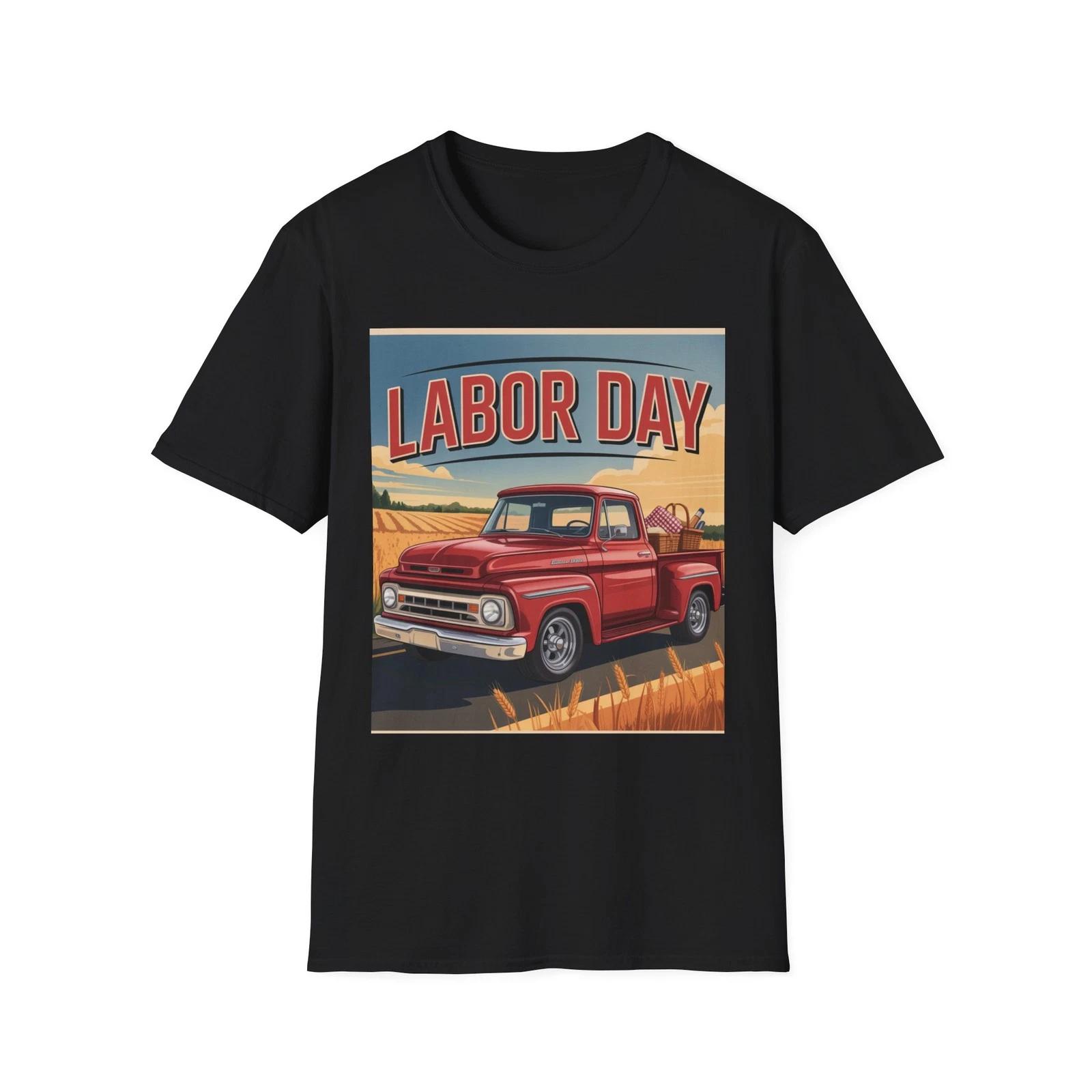 Labor Day Vintage Truck T-Shirt, Unisex Tee, Farm Style Shirt, Casual [...] 4XL