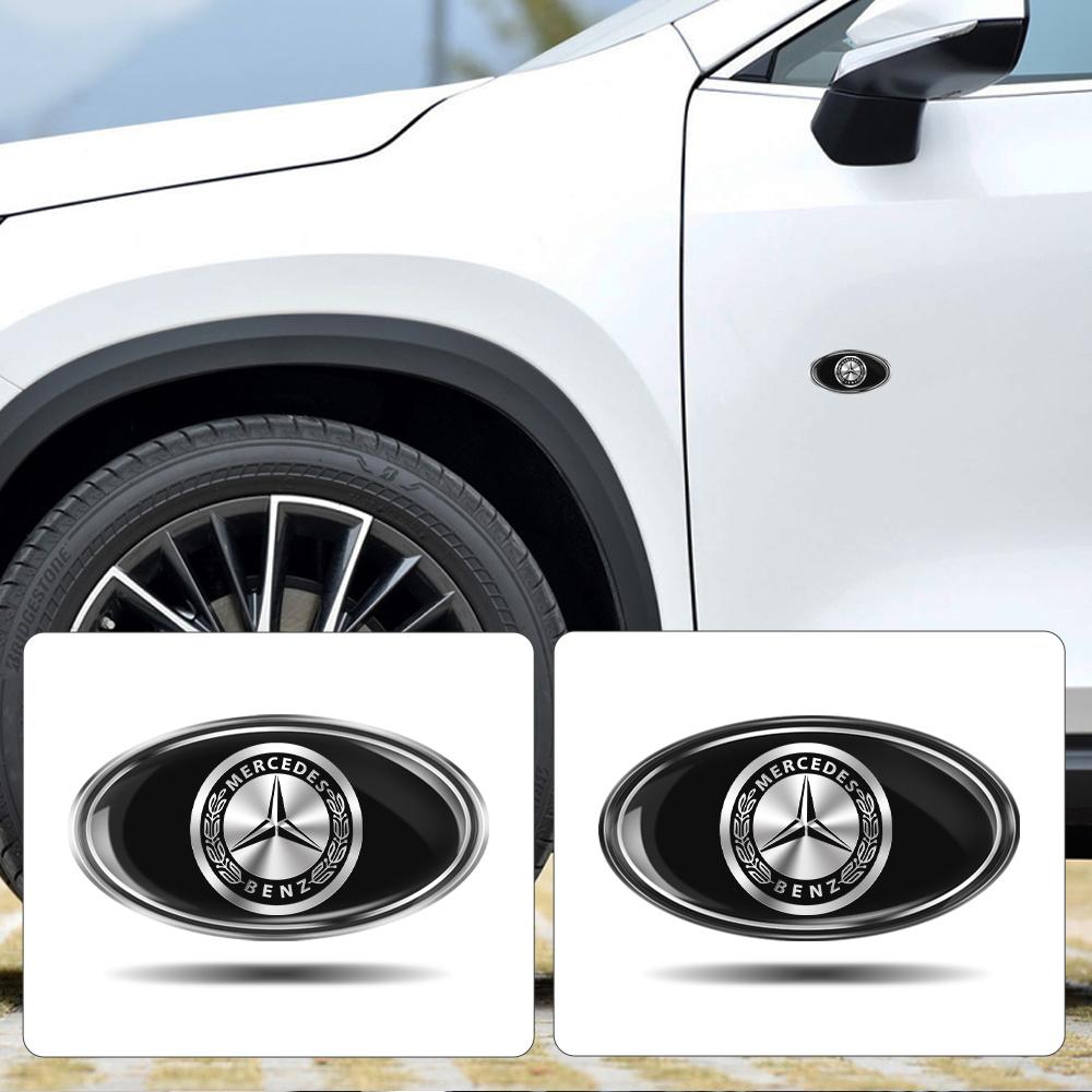 MITV3 Car Door Side Aluminum Emblem Rearview Mirror Trunk Stickers For Mercedes Benz AMG W212 W204 W211 W213 W210 W124 C180 C200 C300