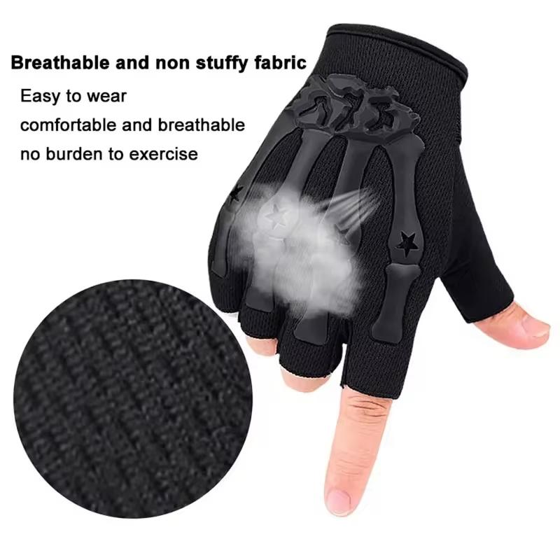 Riding Fingerless Gloves Non-Slip Half Finger Gloves For Motorcycle Cycling Climbing Hiking Hunting Outdoor Sports