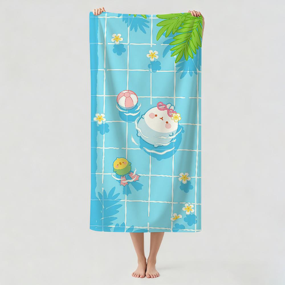 Cartoon cute M-MolangS Towel Drying Bath Towel Applicable To Light Swimming Camping Yoga Beach Out