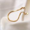 Moderne Edelstahl Goldbeschichtete Schlüsselbein Kette Schlangenknochen Kette Einfache Neutrale Titanstahl Klinge Armband Einfaches Armband
