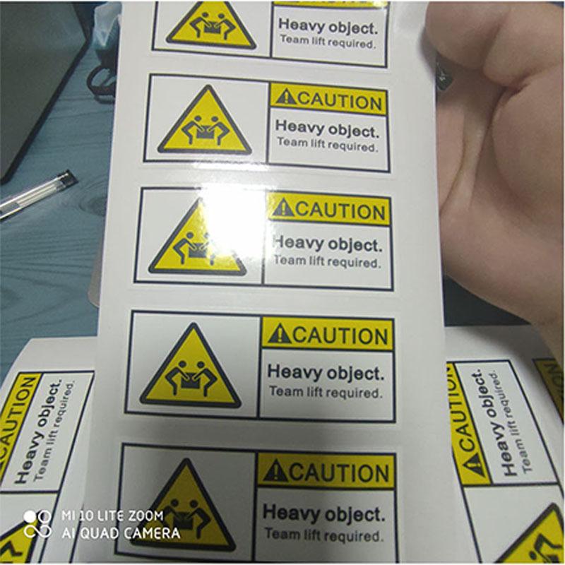Heavy Package Warning & Team Lift Sticker Set