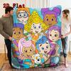 Bubble Guppies Inspired 2D Flat Pattern Flannel Blanket High Quality All Seasons Warmth and Comfort Perfect for Christmas Gifts.PMT0914292