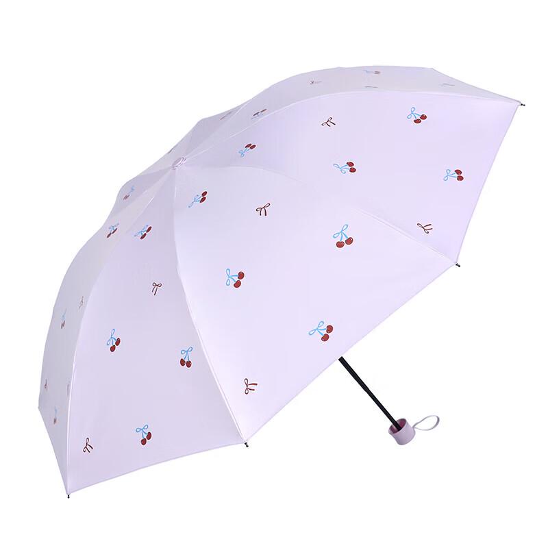 Tiangtang Early Summer Cherry UV Protection Three-Fold Umbrella