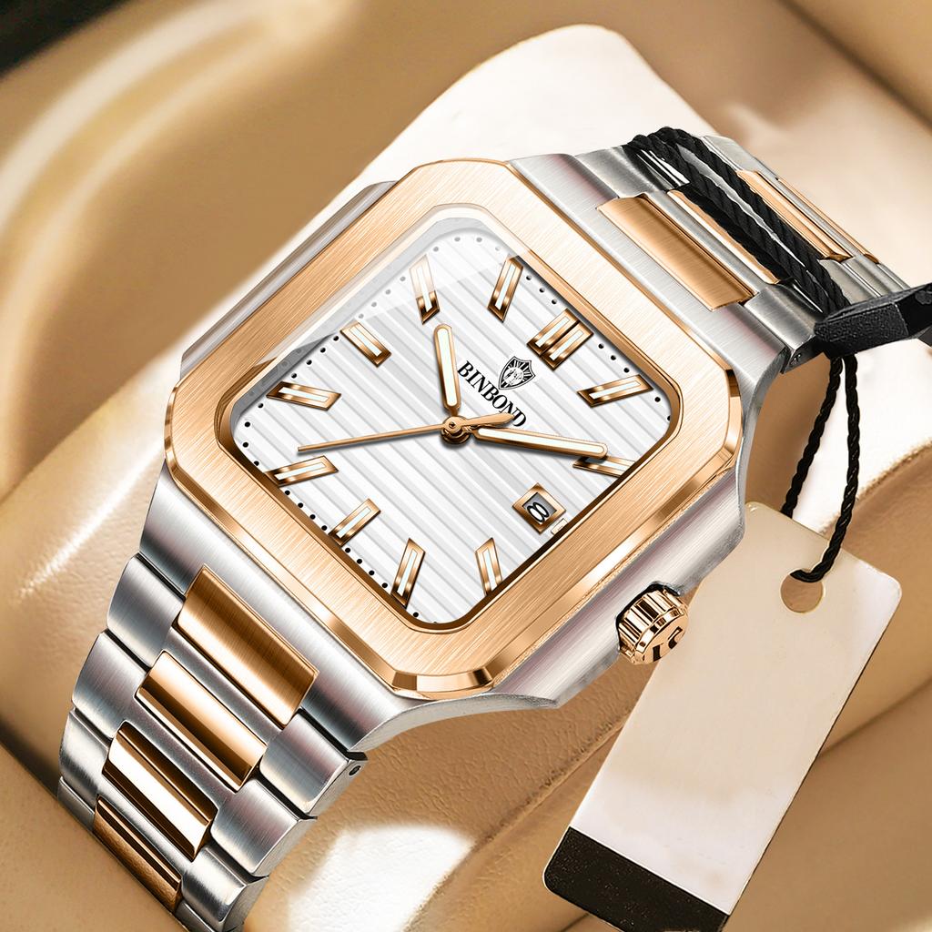 Business Watch Men Stainless Steel Date Waterproof Wristwatch Man Fashion Men Watches Relogio Masculino