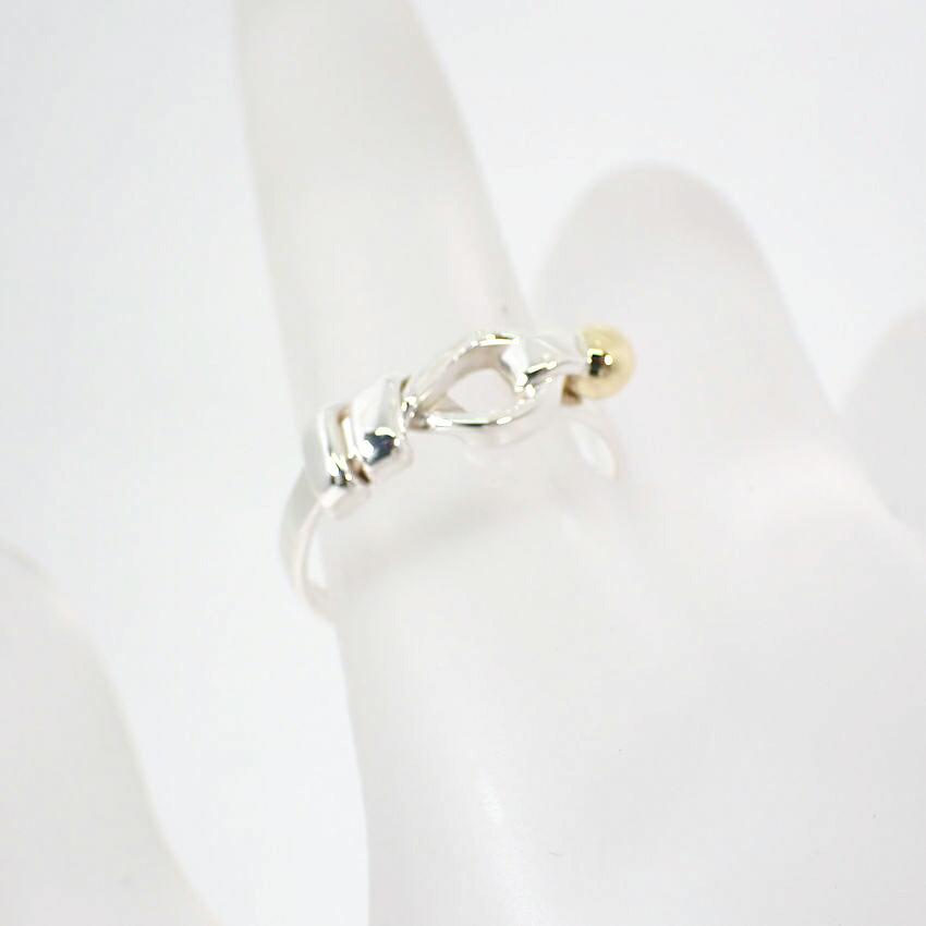 [Pre-owned] TIFFANY 925/750 Love Knot Combination Ring / Size 12 / J68-3