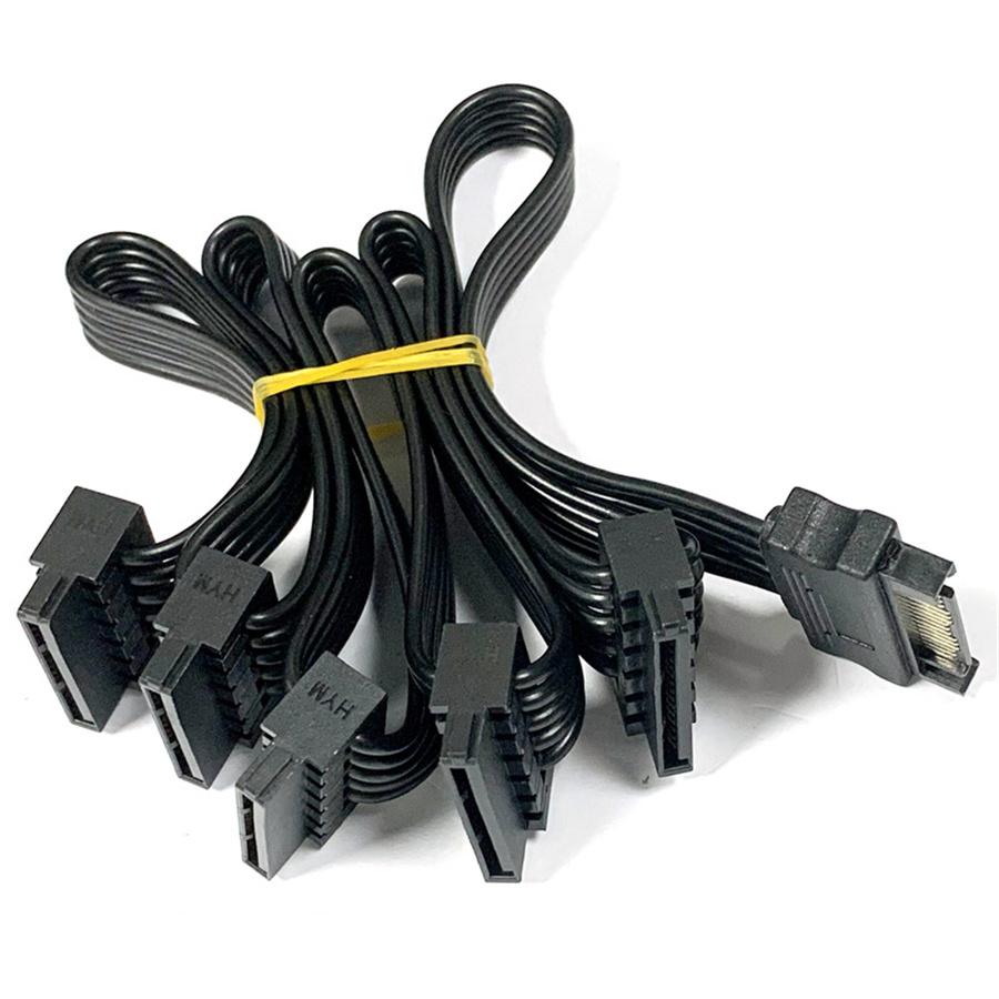 15Pin SATA Power Supply Splitter Cable 1 Male to 5 Female Extension Power Cord