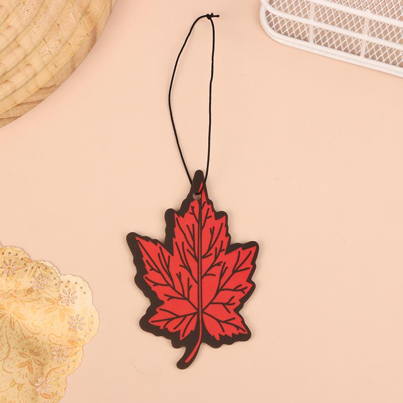 1Pcs Car Air Freshener Natural Scented Tea Paper Cone Hanging Ocean Lemon Perfume Fragrance Leaf Shape Car Accessories