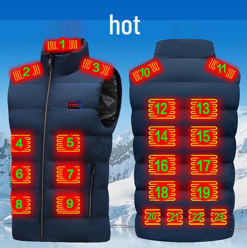 Unisex Smart USB Heated Vest for Motorcycle, Fishing, and More - Cotton-Padded and Ideal for Cold Weather
