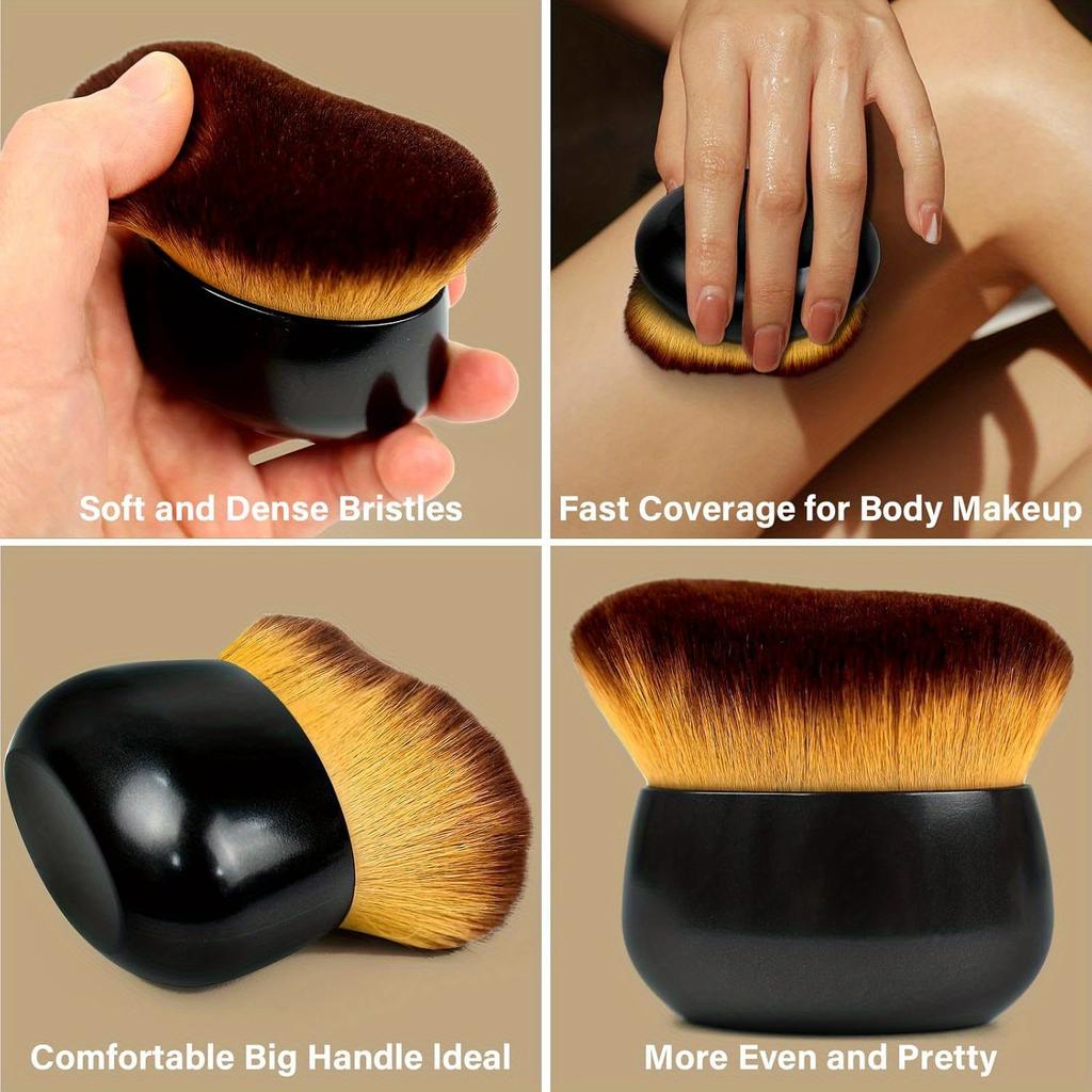 Extra Large Body Makeup Brush for Self Tanner, Leg Makeup&Bronzer Blend, Wide-headed Brush Sunscreen Face& Back Makeup Brush, Wet& Dry Use