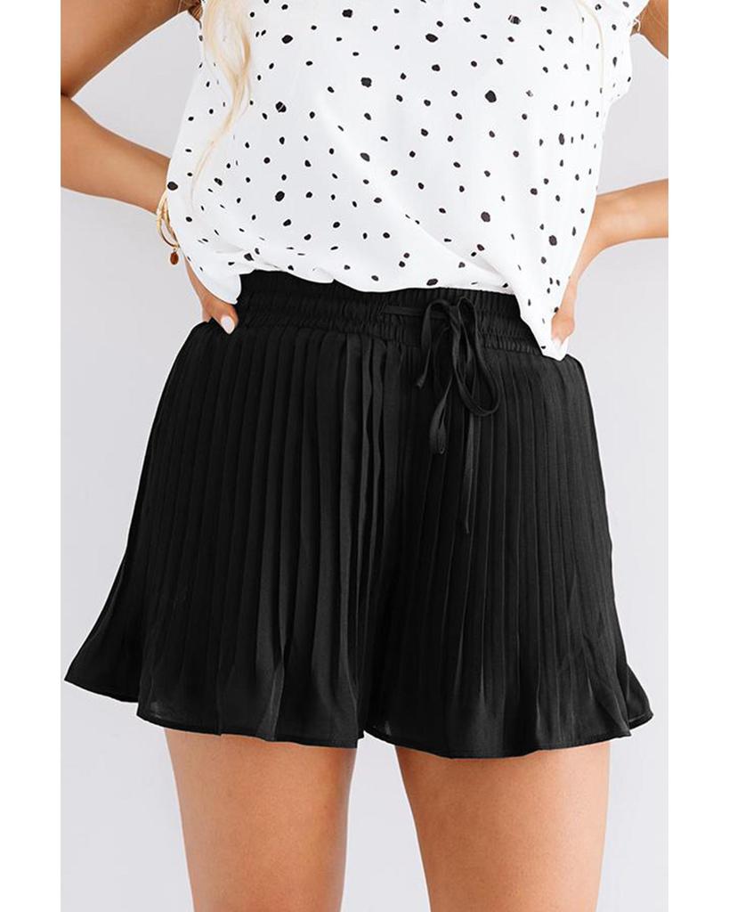 Azura Exchange Pleated Drawstring Waist Shorts
