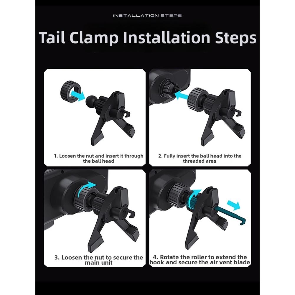 15W Wireless Charging Car Phone Holder with Auto Clamping Gravity Sensor Multipurpose Fit for Different Vehicle Vents