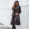 Damen Winter Herbst Lange Kunstpelz Weste Ärmellose Jacke Lässige Oberbekleidung Für Europäischen Amerikanischen Stil